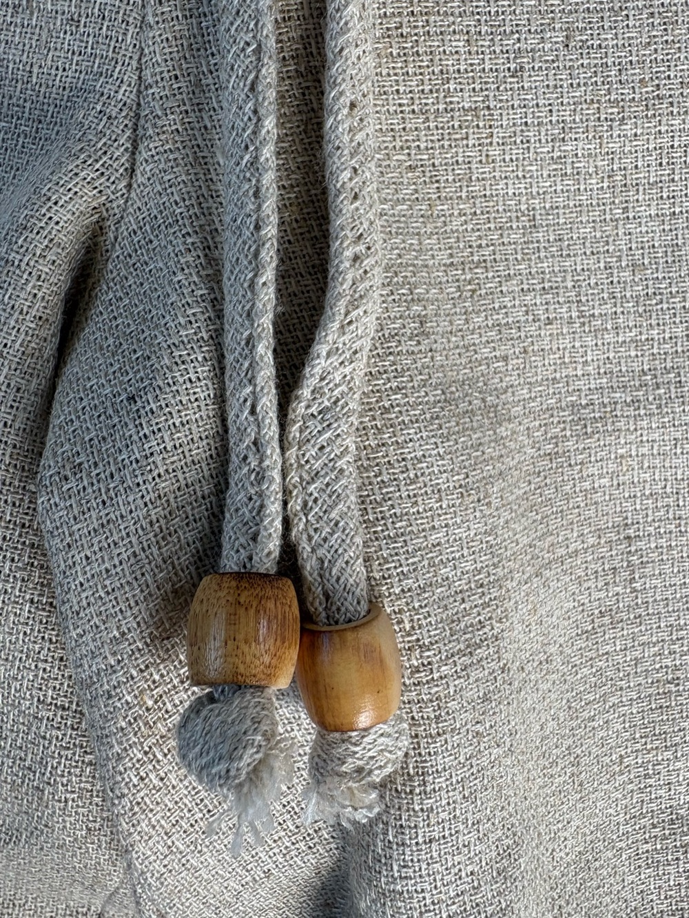 Coastal Linen Blend Look Pull-On Shorts Beige Elastic Waist Relaxed Summer SizeM - Picture 5 of 7